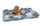 Cuscino Imbottito per Cani e Gatti 60x100 cm in Microfibra Soffioni Blu