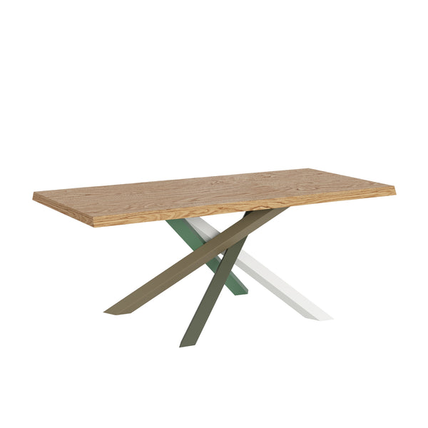 Tavolo Allungabile 180/280x90 cm Versalux Rovere Scortecciato Gambe Multicolore 4/A acquista