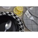 Servizio Piatti 18 Pezzi in Porcellana e Gres Villa d'Este Pied De Poule