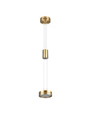 Lampada a Sospensione da Interno a led in Alluminio Ottone Satinato