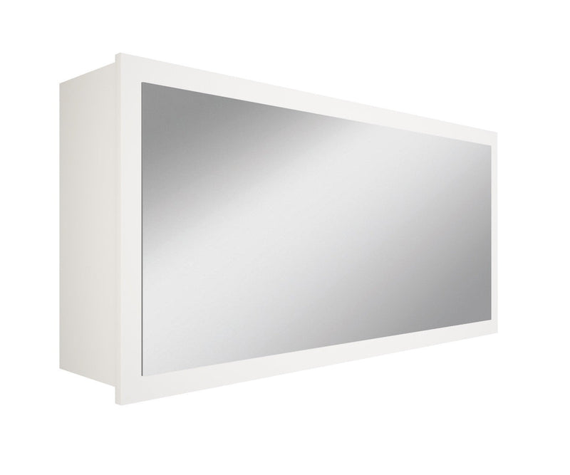 Specchio con Contenitore in Melaminico 100x18x50cm TFT Ibiza Bianco Specchio