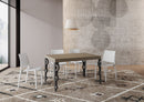 Tavolo Allungabile 120-224x90x77 cm Karamay Premium Tortora Telaio Antracite 