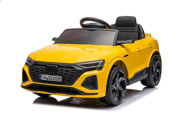 sconto Macchina Elettrica per Bambini 12V Licenza Ufficiale Audi SQ8 E-Tron con Telecomando e Sedile Pelle Giallo