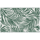 Tappeto da Esterno Reversibile 152x243 cm con Fantasia Geometrica Verde e Bianco   