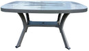 Tavolino da Giardino 136x82x72 cm in Resina Bauer Cleopatra Tortora