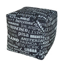 Pouf Puff Puf Cubo 40x40x40cm Big City Nero Avalli