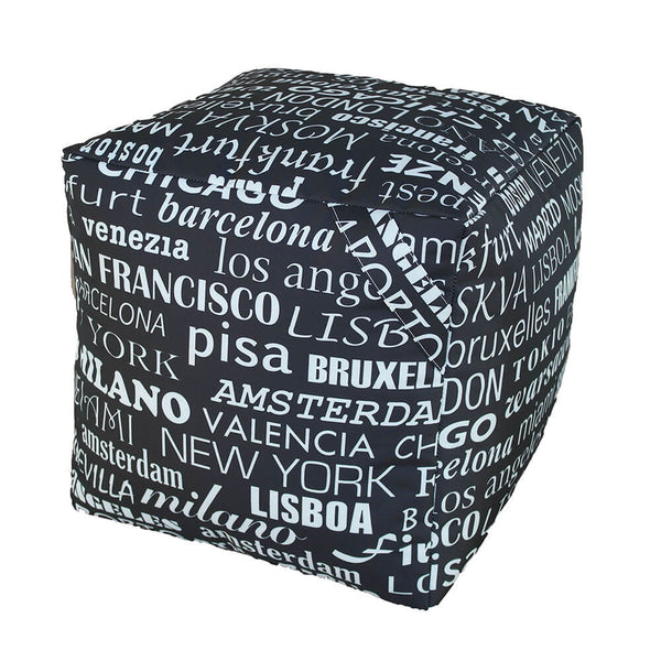 acquista Pouf Puff Puf Cubo 40x40x40cm Big City Nero Avalli