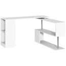 Scrivania Angolare da Ufficio Studio per Computer in Legno bianco 140x120x78,2 cm 
