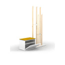 Appendiabiti scarpiera 120x36x168 cm Katana rovere bianco