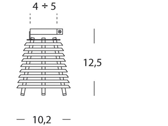 Frangiluce per Appliques Verso Il Basso in Acciaio Sovil