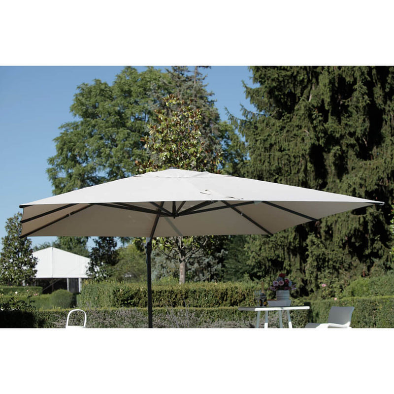 Ombrellone da Giardino Decentrato 3x3m in Alluminio Montana Nero