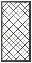 Set 2 Tralicci Fissi con Cornice per Giardino Verdemax 180x90 cm in Metallo Antracite