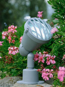 Faro Faretto Cilindrico da Esterno 50W GU10 con Staffa Sovil Grigio