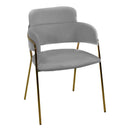 Sedia Imbottita 52x52xh79 cm in Tessuto Velluto Hannover Grigio