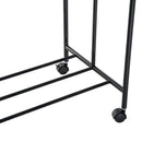 Stender Appendiabiti con Carrello Lavanderia Nero 84x41x172 cm 