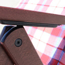 Poltrona 4 Posizioni Relax Faggio con Cuscino e Prolunga 84/40x 60x100 h cm in Cotone Rosso