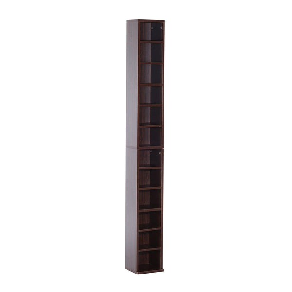Libreria Mobiletto Colonna da Parete con Mensole in Legno Marrone 21x20x175 cm sconto