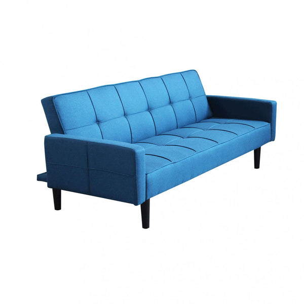acquista Divano Letto Anson 194x83x74 cm in Tessuto Blu melange