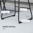 Set 2 Sgabelli con Schienale 43x43x97,5 cm Seduta Imbottita in Similpelle Nero