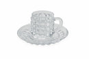 Set 6 Tazzine Caffè in Vetro Colorato con Piattino 90 ml Villa d'Este Home Tivoli Diamond