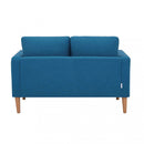 Divano 2 Posti Ramsey 137x73x82 h cm in Tessuto Blu