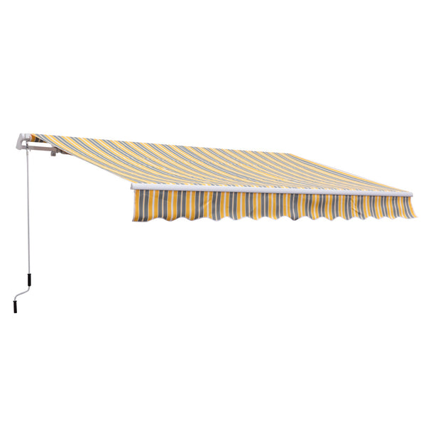 Tenda da Sole Avvolgibile a Braccio a Parete 3,5x2,5m Grigio e Giallo online