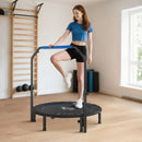 Mini Trampolino Fitness Ø114 cm Pieghevole con Manubrio Regolabile in Altezza Blu e Nero      