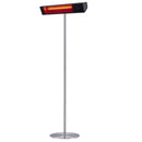 Stufa da Esterno Wi-Fi Lampione Riscaldatore su Palo 74,2x218x60 cm 2000W Sined  Nero e Silver