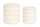 Set 2 Pouf Contenitore Katerina in Bouclè Bianco