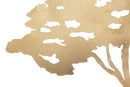 Pannello Leaf Tree Plan 82x1,5x63 cm in Ferro Oro