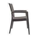 Set 2 Sedie da Giardino in Stile Rattan Marrone