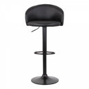 Set 2 Sgabelli 51x44x60/80 cm in Similpelle Base Nera Nero