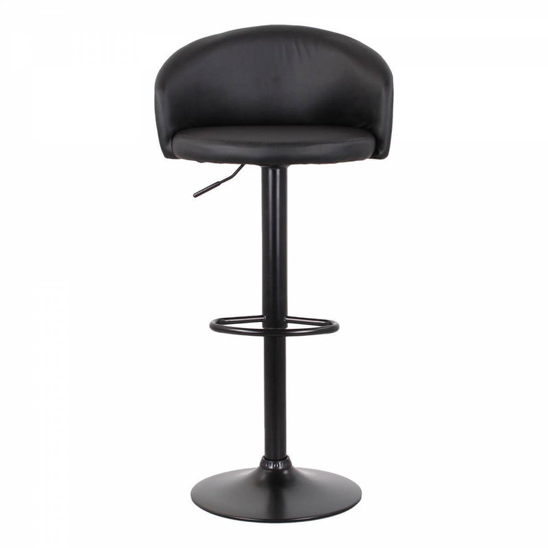 Set 2 Sgabelli 51x44x60/80 cm in Similpelle Base Nera Nero