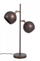 Lampada da Tavolo 37,5x20x78 cm 2 Luci in Acciaio