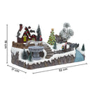 Villaggio Natalizio 32x17x19 cm con Fontana Luci Suoni e Movimento