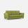 Divano 3 Posti 212x85x85 cm Yasel in Tessuto Verde