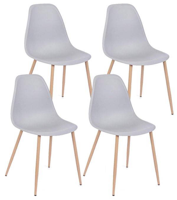 Set 4 Sedie 53x46x82 cm in Polipropilene Grigio prezzo