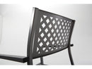 Set 4 Sedie da Giardino 54x58x84 cm in Acciaio con Braccioli RD Italia Lola Antracite