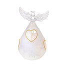 Set 2 Angeli Cuore con Led H15,5 cm in Vetro Oro