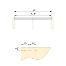 Kit Traversi per Mobili Cucina in Alluminio e Plastica Emuca Albeam Anodizzato Opaco
