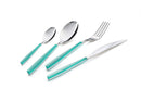Servizio Set di Posate 24 Pezzi in Acciaio Eme Wave Turchese 311