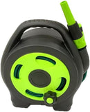 Carrello Avvolgitubo Manuale con Tubo in PVC da 11,5 mt + Allaccio 1,5 mt Incluso Balcony Midy con Lancia Connettori e Adattatori Verde  