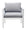 Poltrona da Giardino 70x75x60 cm in Alluminio Bianco con Cuscini Grigio