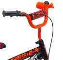 Bicicletta per Bambino 12"" 1 Freno Street Art Nero e Arancione