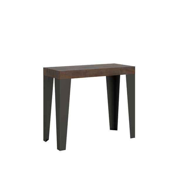 Consolle Allungabile 90-300x40x77 cm in Nobilitato Marrone sconto