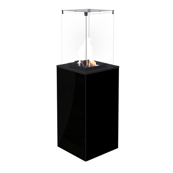 prezzo Stufa a Gas da Esterno 154,70x48,2x48,2cm Flig Gastonia Nero Lucido con Vetri
