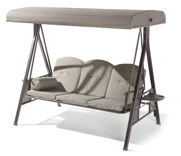 Dondolo da Giardino 3 Posti 200x126x180 cm in Acciaio Malta prezzo