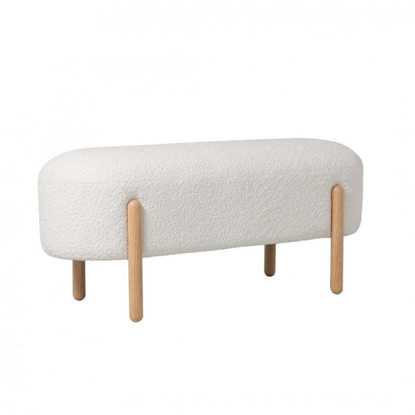 acquista Panca 108x41,5x48 cm Dalia in Bouclè Bianco
