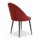 Set 2 sedie Imbottite 51x58x87 cm In Tessuto Tiffany  Lola Rosso