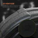 Punching Ball da Terra 147-165 cm con Base Riempibile e Ventose in PU e Plastica Nero      